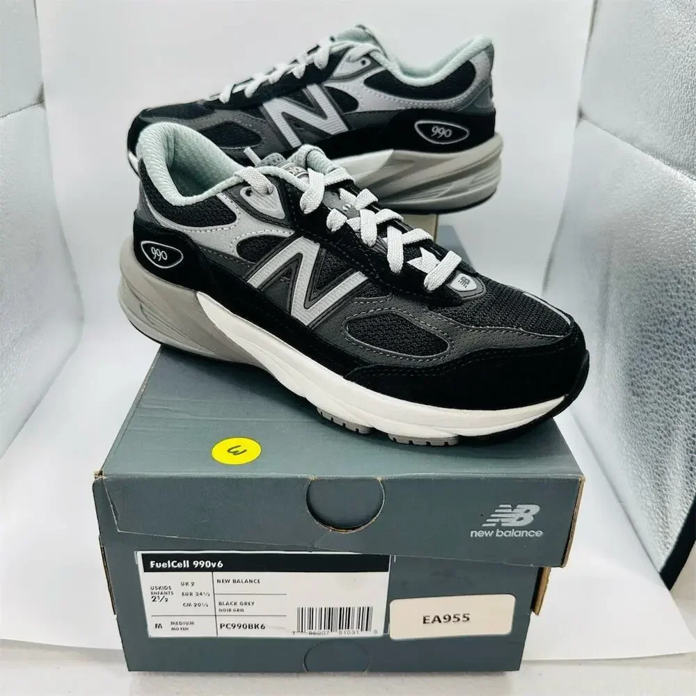 New Balance FuelCell 990v6 Black Grey PC990BK6 | Youth Size 2.5Y | NWB